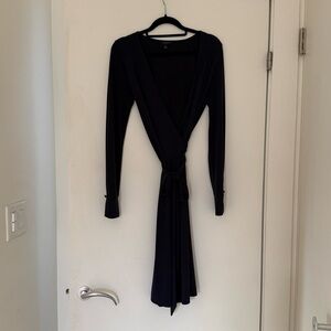 Ann Taylor Navy Blue Wrap Dress 2P